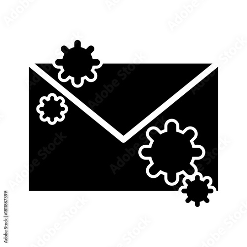 Virus-Infected Email Icon – Vector Symbol