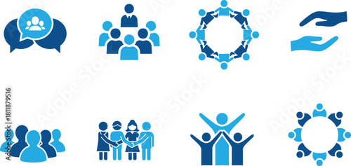 Community Support Icon for Social and Nonprofit Use