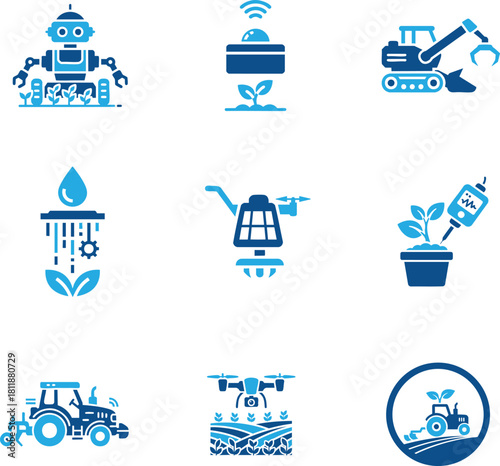 Smart Agriculture Technology Icon