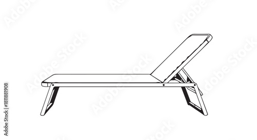 Minimalist outdoor lounge chair in modern suspended design.