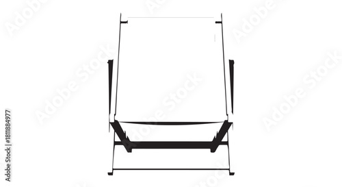 Minimalist outdoor swing frame with wooden seat and chains for leisure and play.