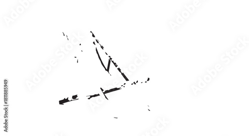 Minimalist silhouette of a small sailboat gliding on calm water at dawn.