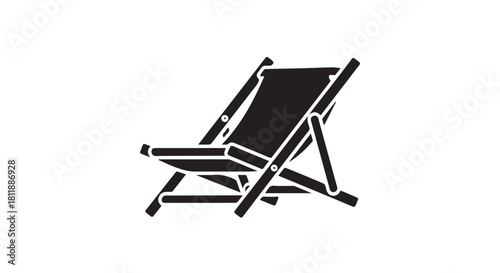 Relaxing outdoor deck chair in a sunny leisure setting.