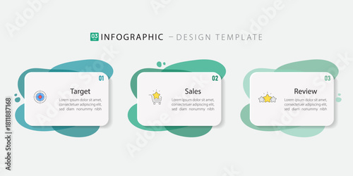 Business infographic template. 3 Step timeline journey. Process diagram, 3 options on white background, Infograph elements vector illustration.