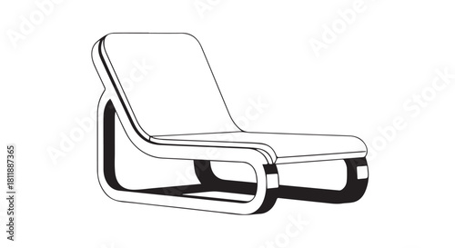 Sleek modern white lounge chair with sculptural metal frame for contemporary living spaces.