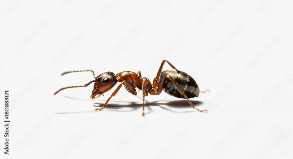 Fototapeta premium ant on white background