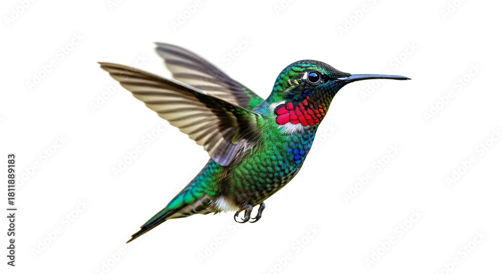 Fototapeta premium hummingbird on white background