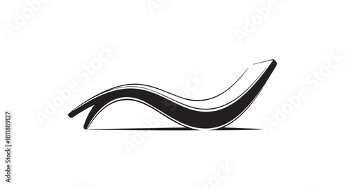 Abstract Wave Logo Design with Black and Gray Swoosh Theme.