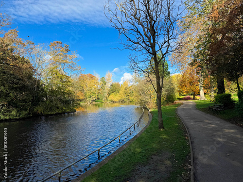 Experiencing the Peaceful Autumn Landscape of Cannon Hill Park in Birmingham