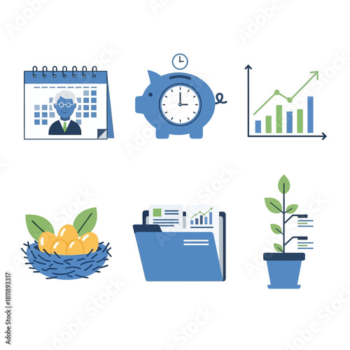 Financial Planning and Investment Growth Illustration.