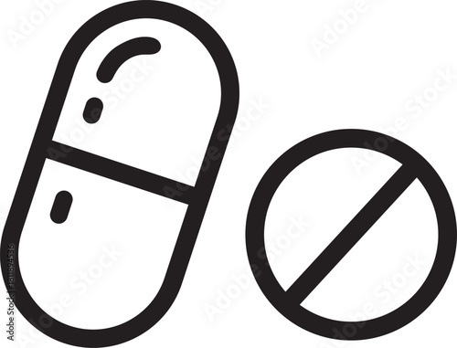 Medicine pills icon vector, Symbol, logo illustrations