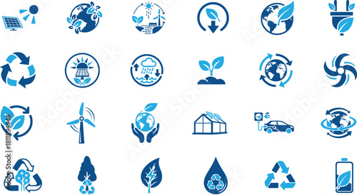 Renewable Environment Symbol Icon for Sustainability