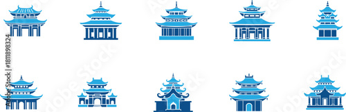 Traditional Temple Icon for Culture and Heritage