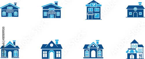 Restaurant Building Icon for Food and Hospitality