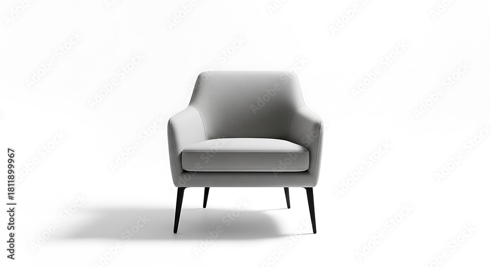 Fototapeta premium Elegant armchair with clean lines and slender black legs.