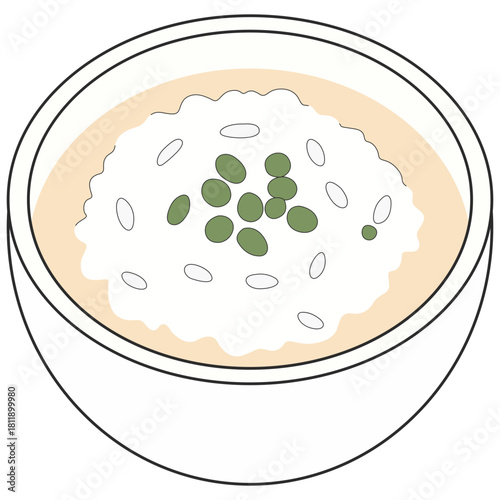 Soy Broth Tofu Rice Bowl
