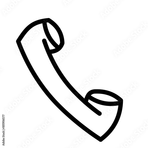 Classic Telephone Handset Contact Icon