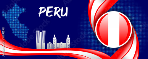 Peru National Flag and Country Symbol