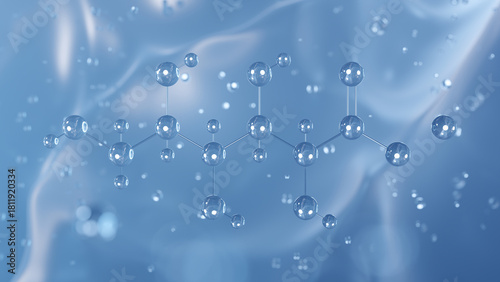 Fototapeta Naklejka Na Ścianę i Meble -  sodium gluconate molecular structure, 3d model molecule, chelating agent structural chemical formula view from a microscope