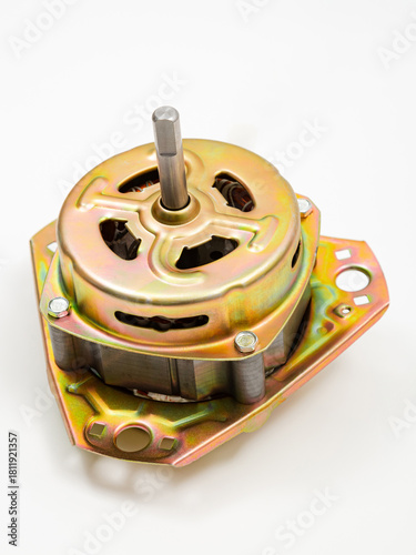 Copper motor on a white background.