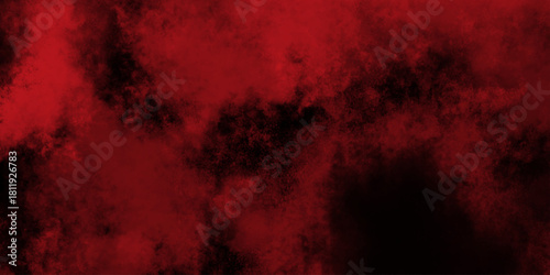 grunge background with red paint. red Paint brush strokes. Fire red texture. Smoke overlays black and red background. Vintage retro red background. Red vapor on black.