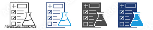 medical test analysis icon set multiple style