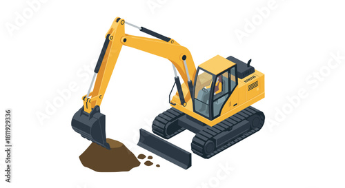 Pottery and painting supplies in isometric style for creative arts and crafts