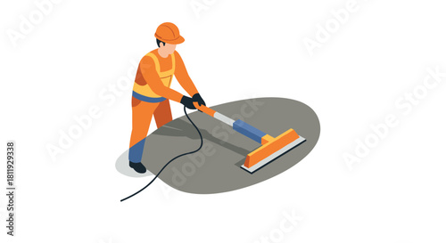 Isometric pottery tools and clay set on white background