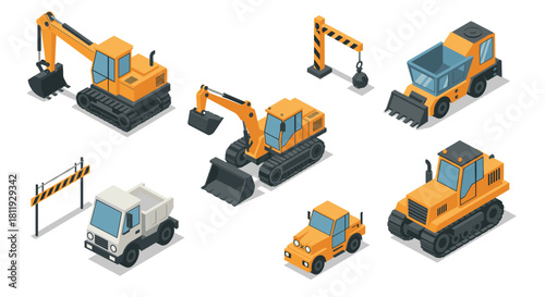 Isometric pottery studio with shelves and tools in earth tones