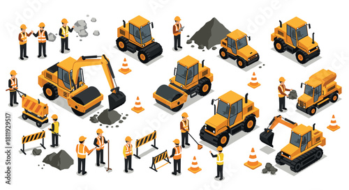 Isometric pottery and clay tools, creative ceramic workshop elements for craft enthusiasts