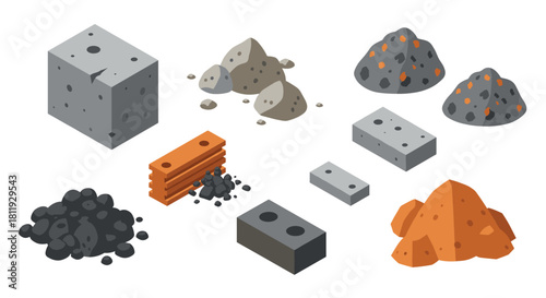 Child painting pottery in isometric style with brushes and apron