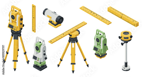 Isometric pottery tools and clay objects arrangement for creative arts design