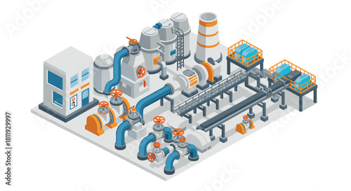 Isometric pottery workshop with ceramics, tools, and pottery wheel in neutral colors