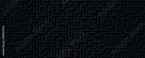 Elegant dark abstract maze background. Labyrinth background