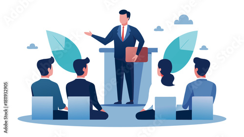 Business presentation and audience engagement