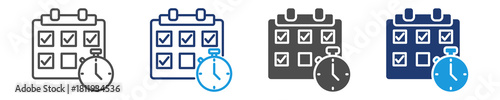 appointment scheduling icon set multiple style