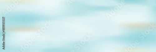 Panoramic abstract green, blue and white blurred gradient background. Horizontal view for a glass panels - skinali. Trendy modern nature backdrop. Ecology concept for your graphic design.