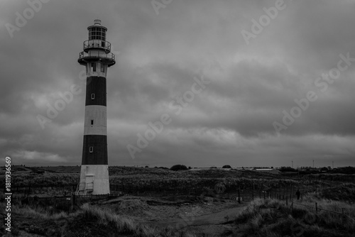 light house in black and white