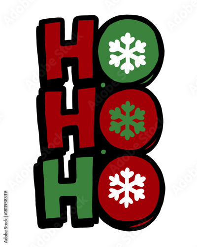 HOHOHO del color de la Navidad.