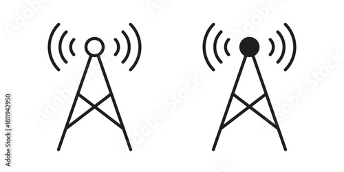 Antenna icons set. Pixel Perfect scalable icons.