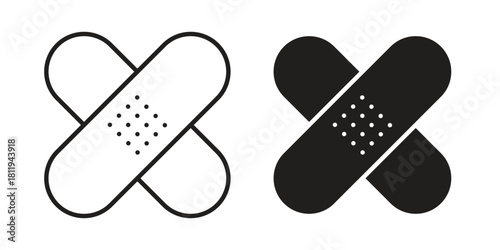 Bandage icons set. Pixel Perfect scalable icons.