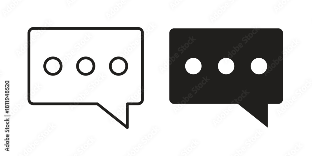 Fototapeta premium Chat icons set. Pixel Perfect scalable icons.