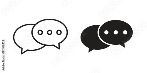 Chat icons set. Pixel Perfect scalable icons.