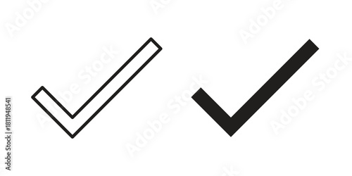 Checkmark icons set. Pixel Perfect scalable icons.