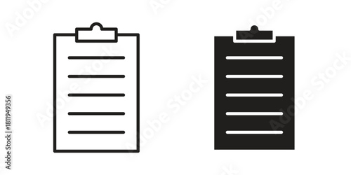 Clipboard icons set. Pixel Perfect scalable icons.