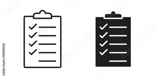 Clipboard icons set. Pixel Perfect scalable icons.