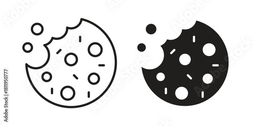 Cookie icons set. Pixel Perfect scalable icons.
