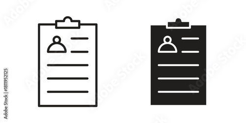 CV icons set. Pixel Perfect scalable icons.