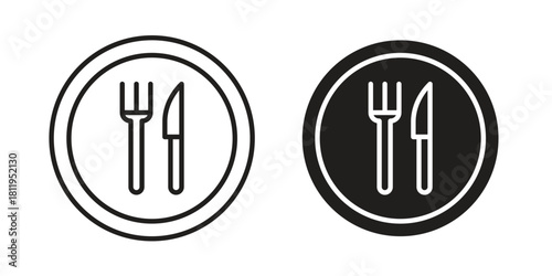 Cutlery icons set. Pixel Perfect scalable icons.