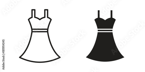 Dress icons set. Pixel Perfect scalable icons.